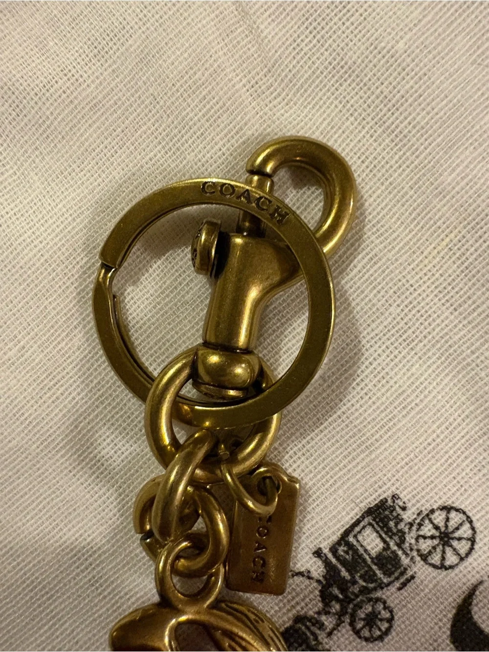 Coach Red Glitter Apple Keychain/Bag Charm with Dust Bag